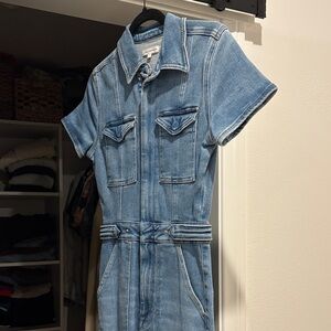 Good American Blue Denim Jumpsuit